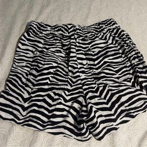 Loft zebra print shorts extra small